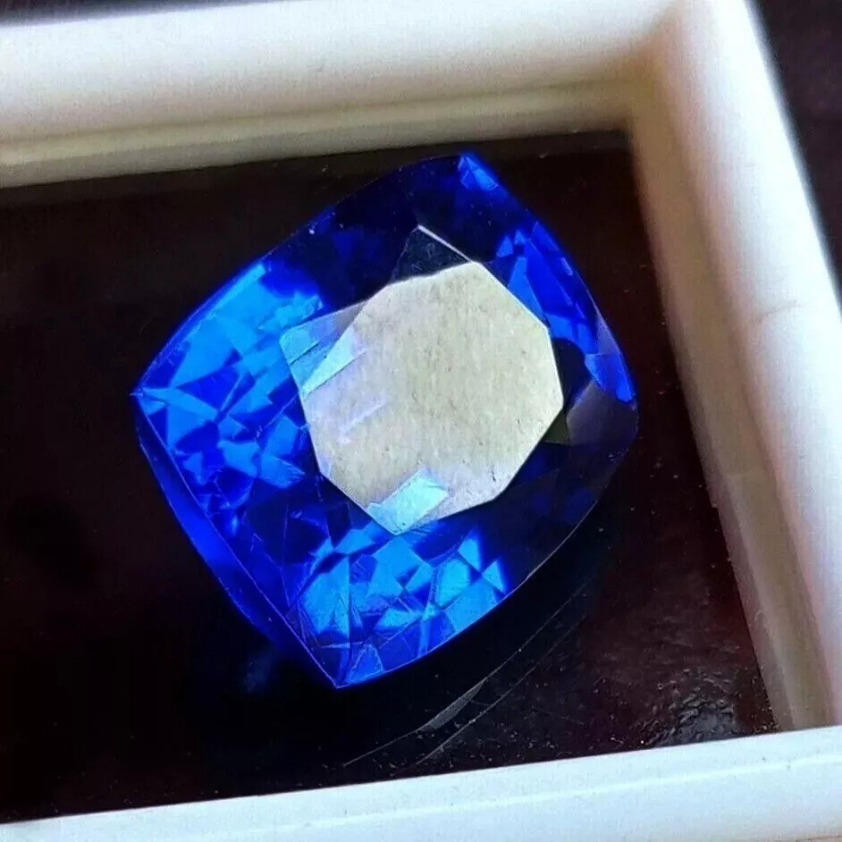 Amazing Blue Sapphire EGL Certified 10-12 Ct Natural Cushion Cut Loose Gemstone
