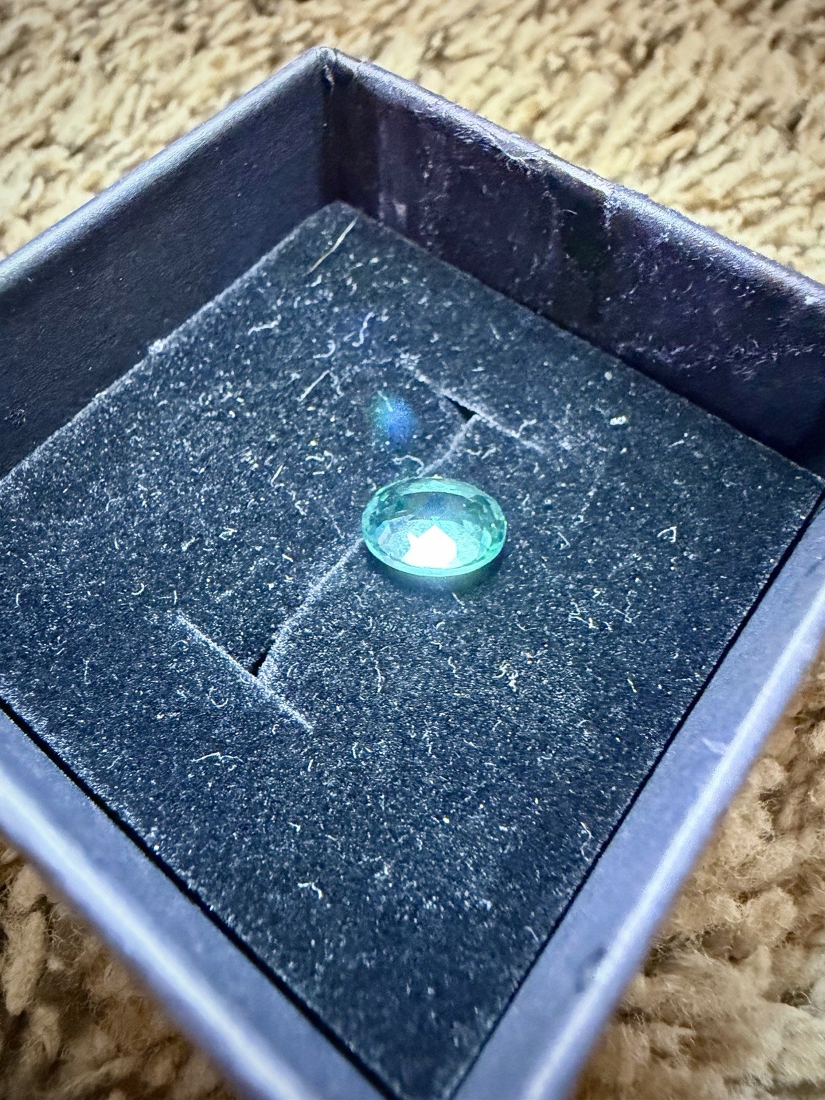 Loose Slightly Included Natural Teal Sapphire, Oval-Cut, 1 Piece