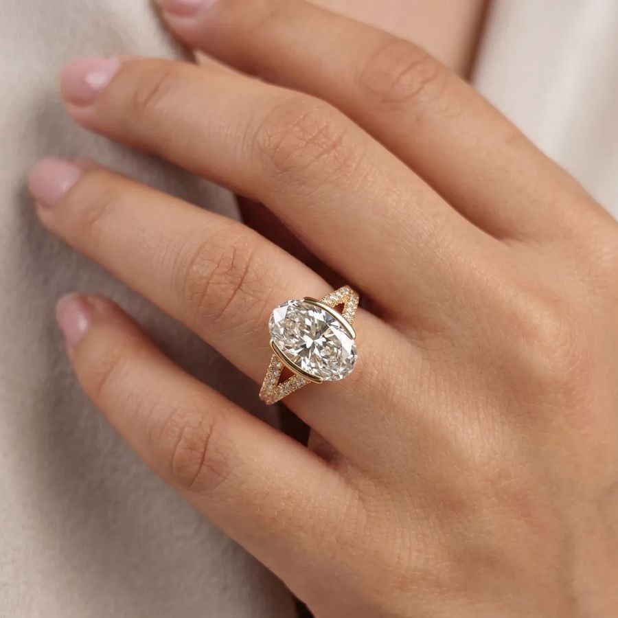 2.00Ct Emerald-Cut VS1 Lab Grown Diamond Wedding Engagement Ring 14k Yellow Gold