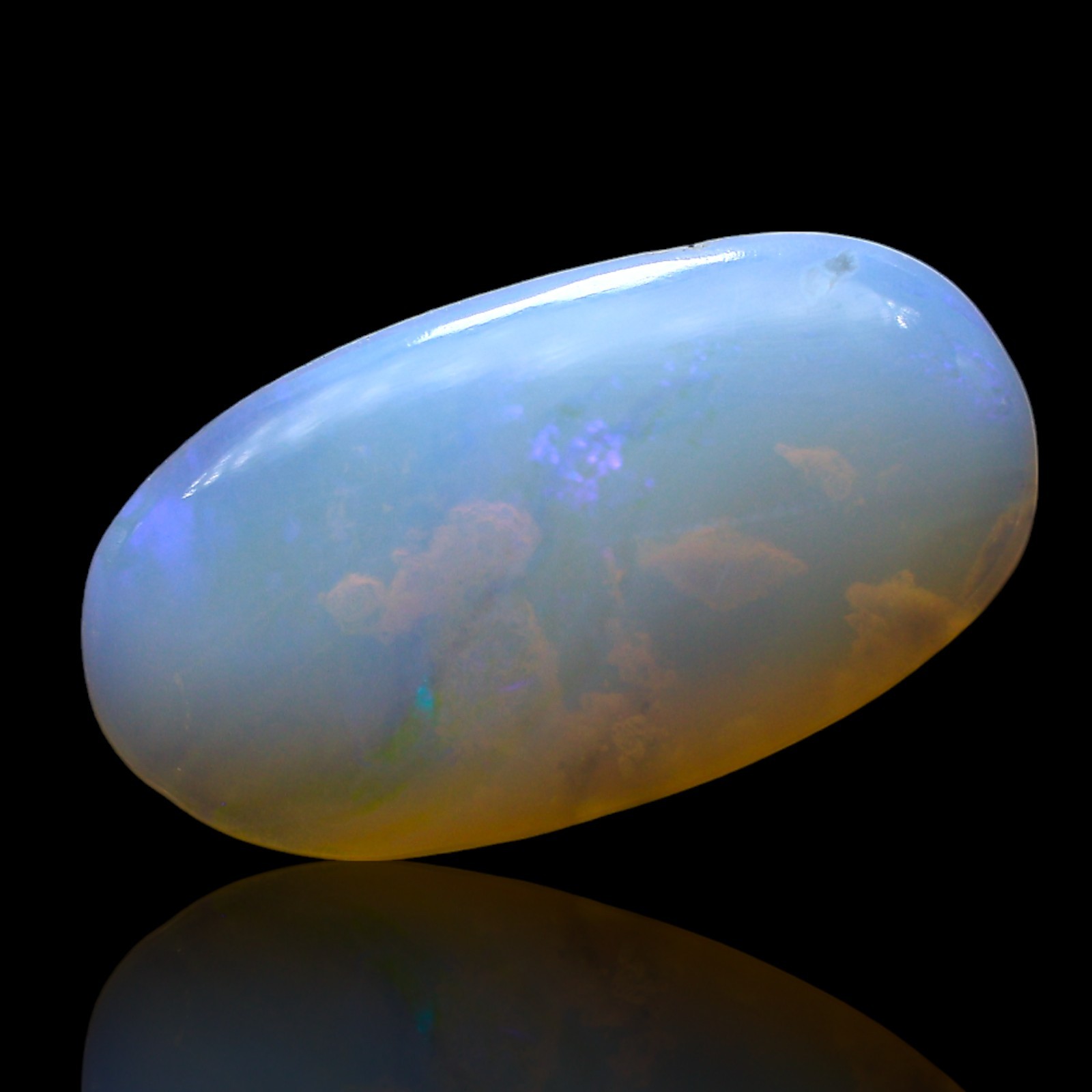 Natural Oval Fire Opal Cabochon Wire Wrap Gemstone Australia 3.00 Cts 17x9x3 mm