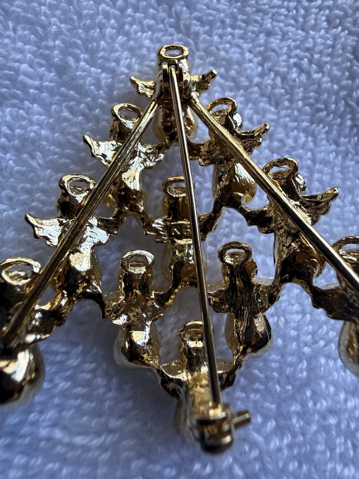 Christmas jewelry lot brooches earrings Many Signed See Description
