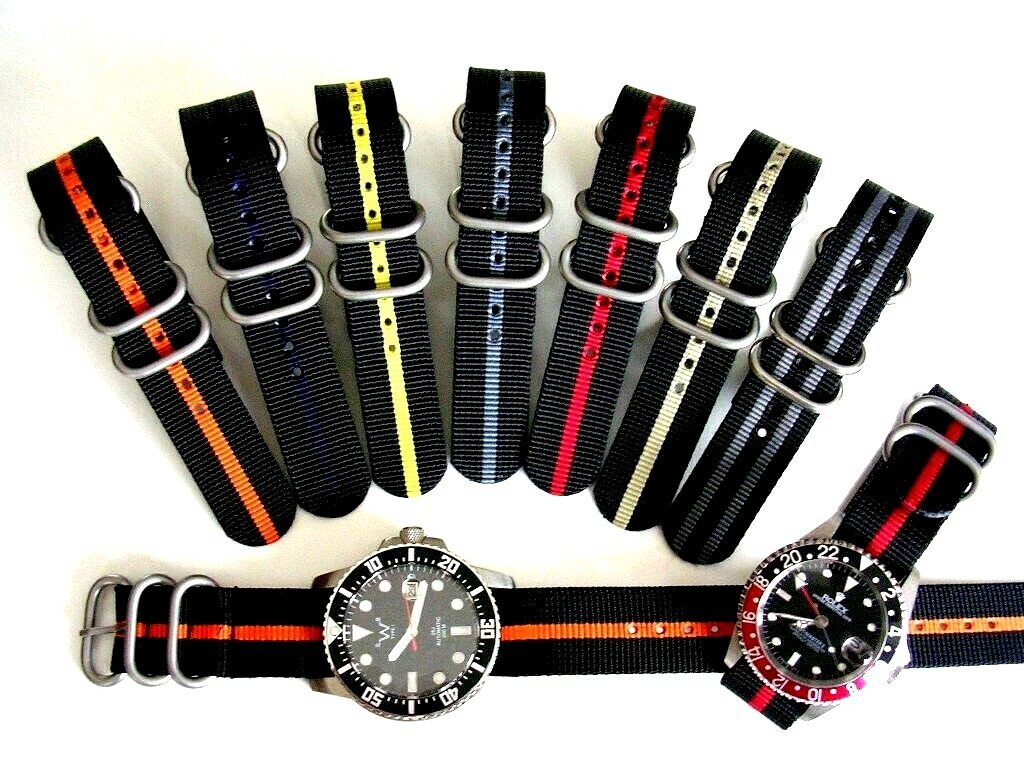 1pc UTC NATO strap SS Nylon Military RAF g10 watchband stitch Bond IW SUISSE usa