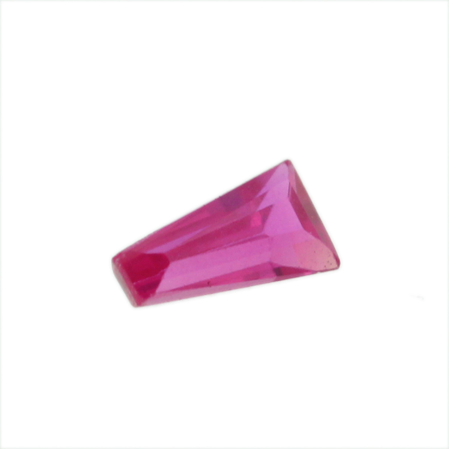 Loose Tapered Baguette Ruby CZ Stone Single Red Cubic Zirconia July Birthstone