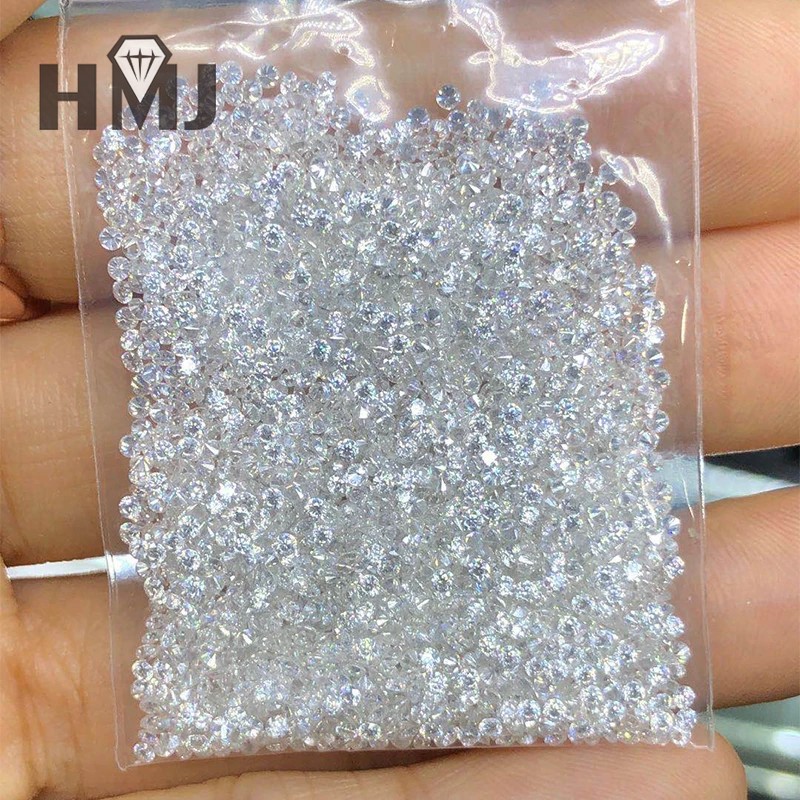0.7~3MM Melee Round Moissanite Stone D White VVS Loose Gemstone For Earring Ring