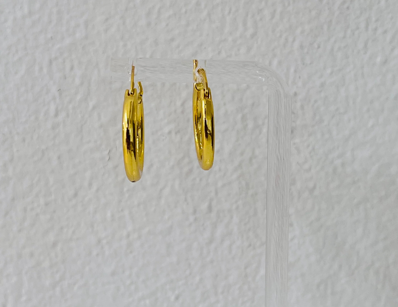 18k Gold Filled Hoops, everyday wear, waterproof, earrings for women