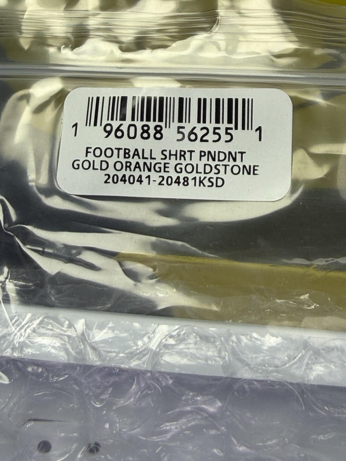 Kendra Scott Gold Plated Oval Goldstone Football Pendant Necklace Charm