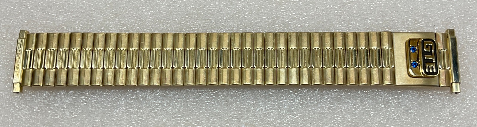 Vintage GTE 10k Gold Emblem Speidel Stretch Gold Tone Watch Band