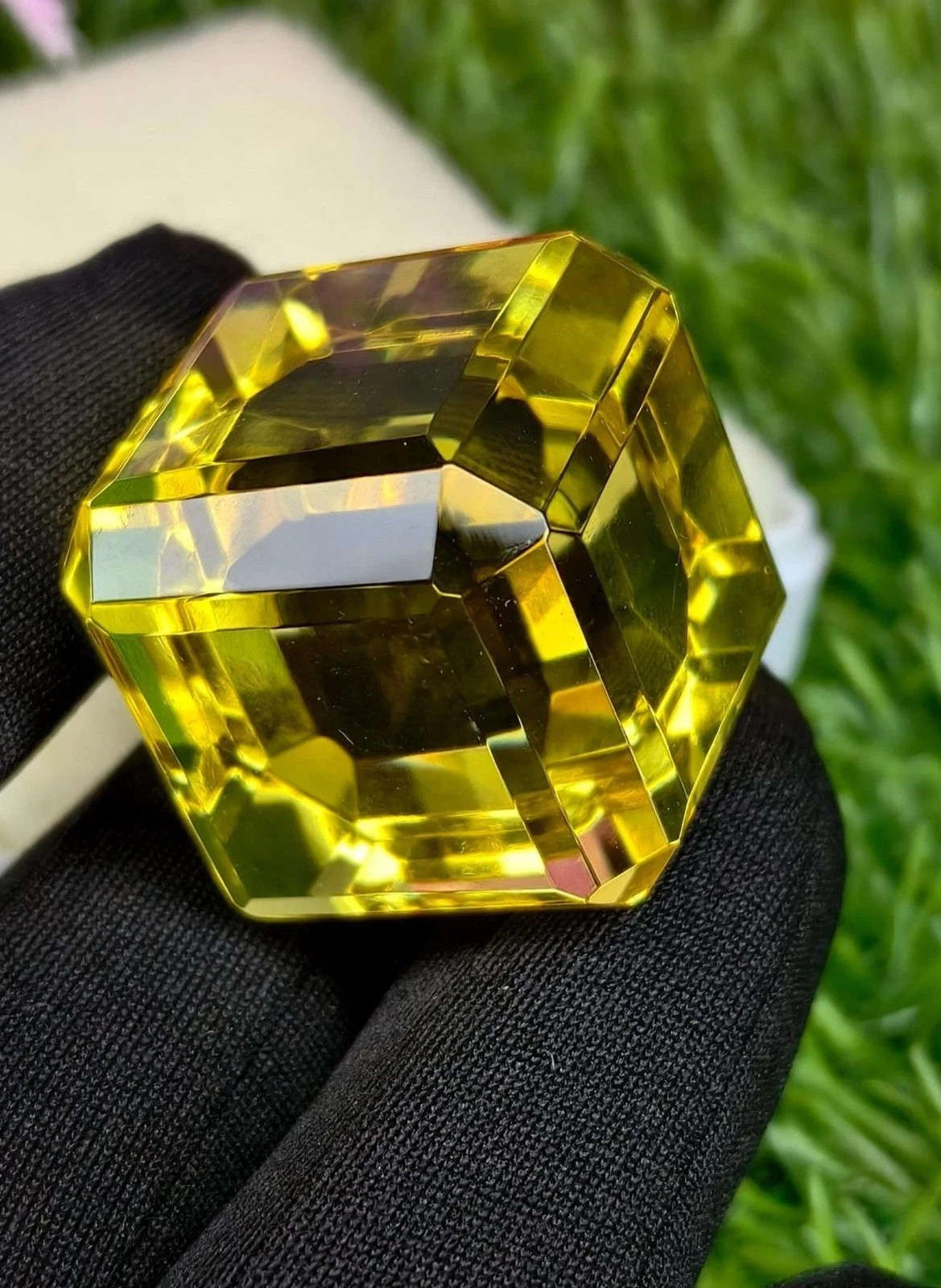 50 Ct Natural Yellow Sapphire Cube Cut Certified Loose Gemstone