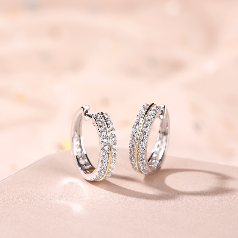 1Ct Round Cut Lab-Created Diamond Jali Design Hoop Earrings 14K White Gold Over
