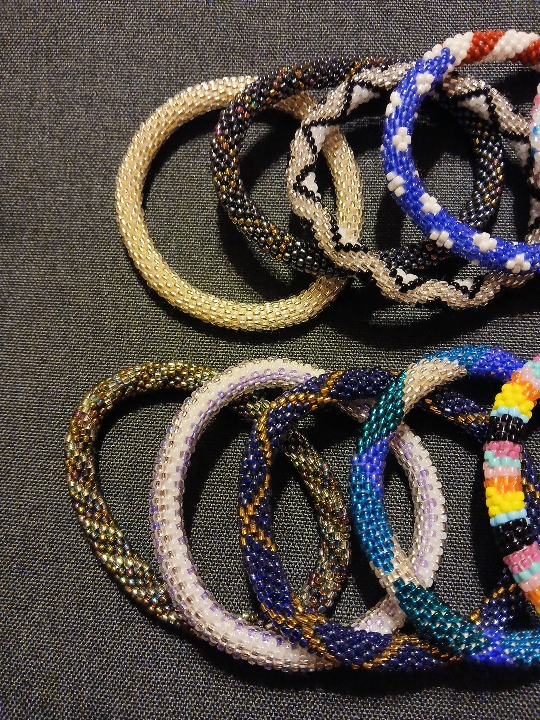 Lot Of 12 Roll On Bracelets Nepal Aid Through Trade (lot #24)
