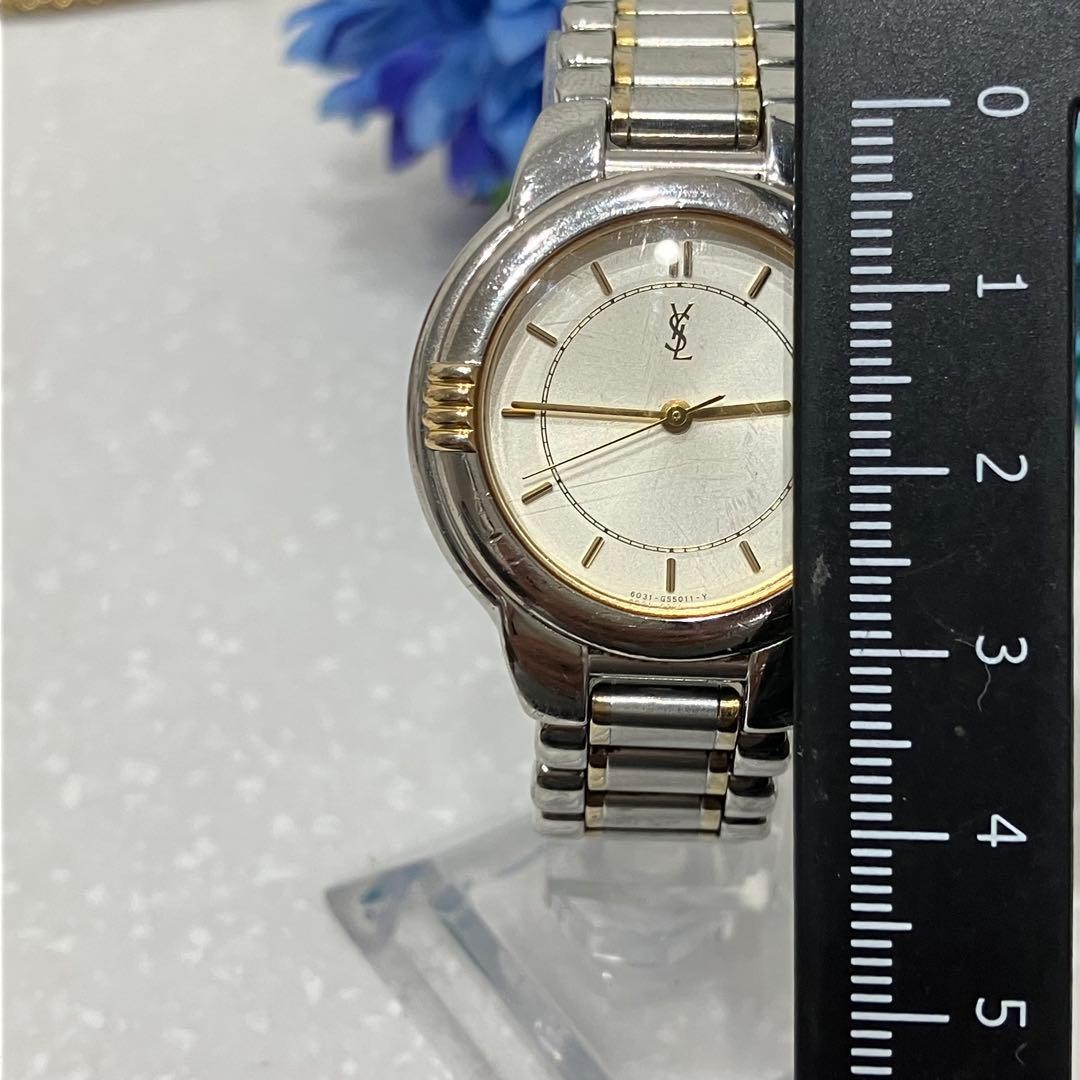 [Excellent Condition] YSL Yves Saint Laurent Analog Watch, Silver & Gold, Bo