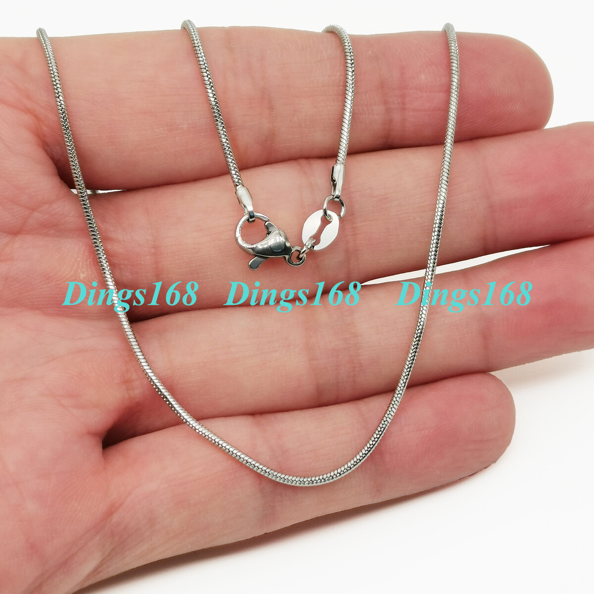 925 Sterling Silver Tarnish-Free 1.6mm Wide Snake Chain Necklace CHOOSE A LENGTH