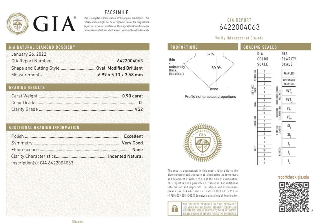 0.92 CARAT OVAL BRILLIANT GIA CERTIFIED D COLOR VS2 CLARITY DIAMOND