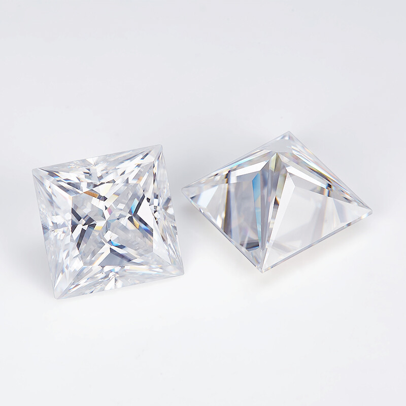 Excellent Loose Gemstone Princess Brilliant Cut Moissanite Stone VVS For Jewelry