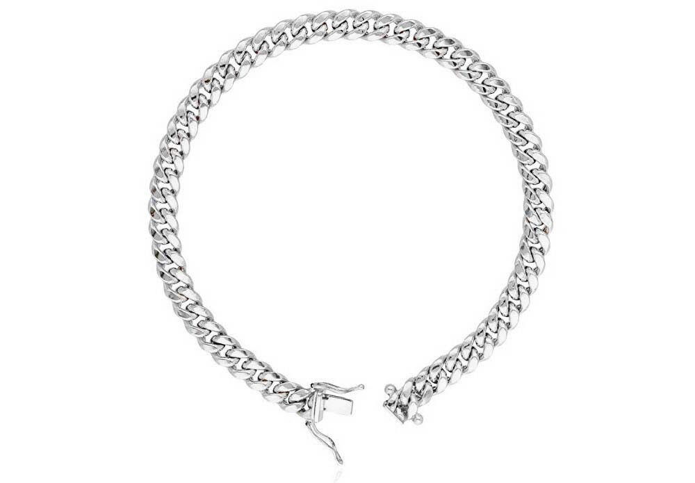 Verona Jewelers 925 Sterling Silver 6MM Italian Miami Cuban Necklace/Bracelet