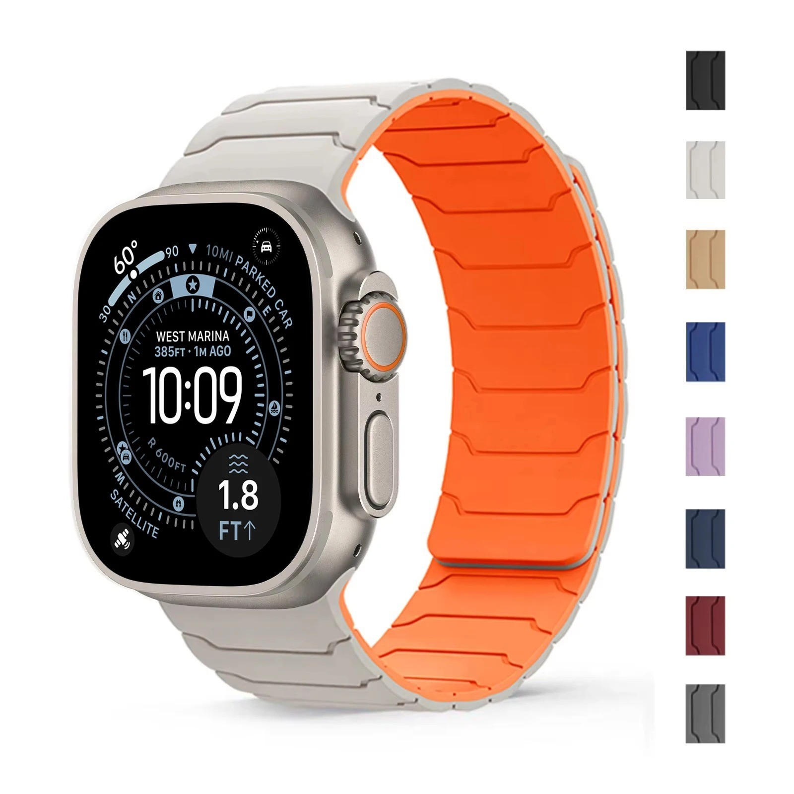 Magnetic Strap For iWatch Ultra 2 Series 10 9 8 7 SE 6 5 Silicone iWatch Band