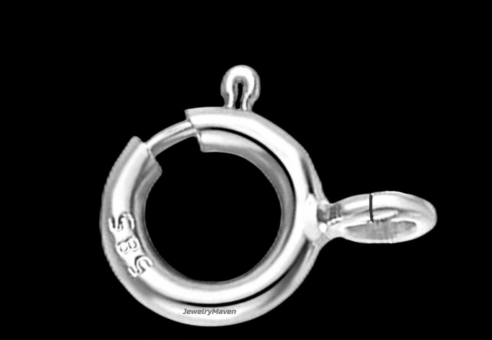 6mm STANDARD WEIGHT 14k White Solid Gold 5.9mm Spring Ring Clasp OPEN Jump