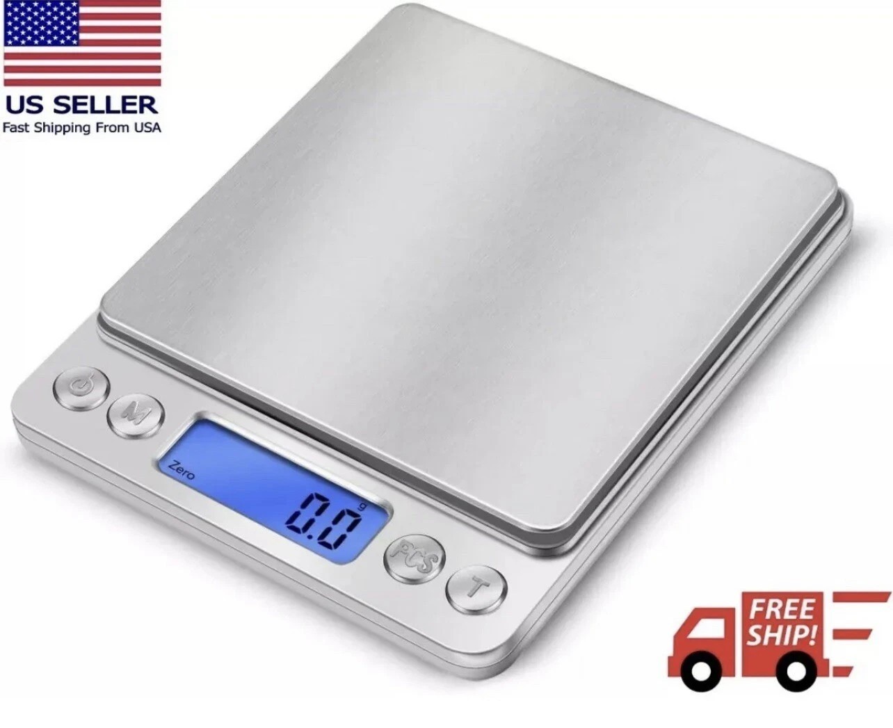 Digital Scale 2000g x 0.1g Jewelry Gold Silver Coin Gram Pocket Size Herb Grain