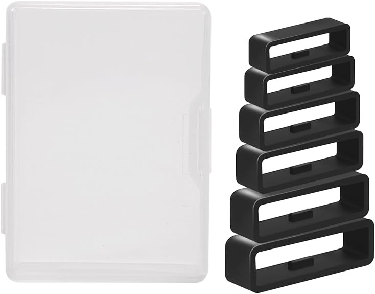 6Pcs Watch Band Keepers, Silicone Strap Holder Loops Retainer 16mm/18mm/20mm/22m