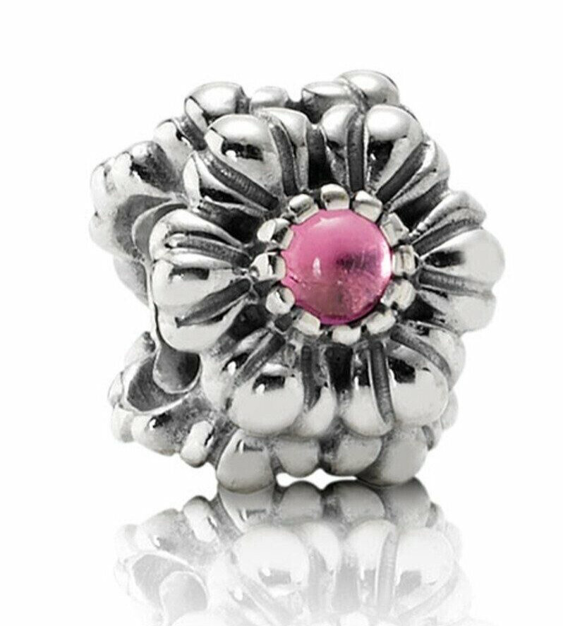 Pandora October Birthday Bloom Pink Tourmaline Charm 790580TU