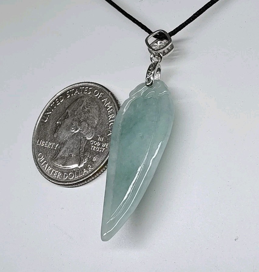 Certified Blue Green Jade Pendant Natural Icy jadeite Monkey Fu Melon 浅绿蓝水翡翠A货福瓜
