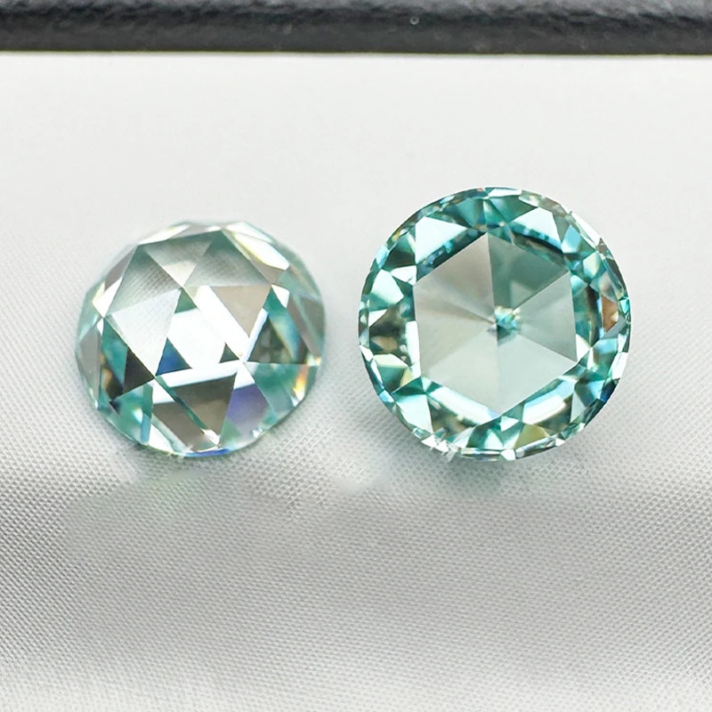 Colorful Flat Rose Cut 0.5-5ct Round Moissanite Loose GRA VVS1 Factory Directly
