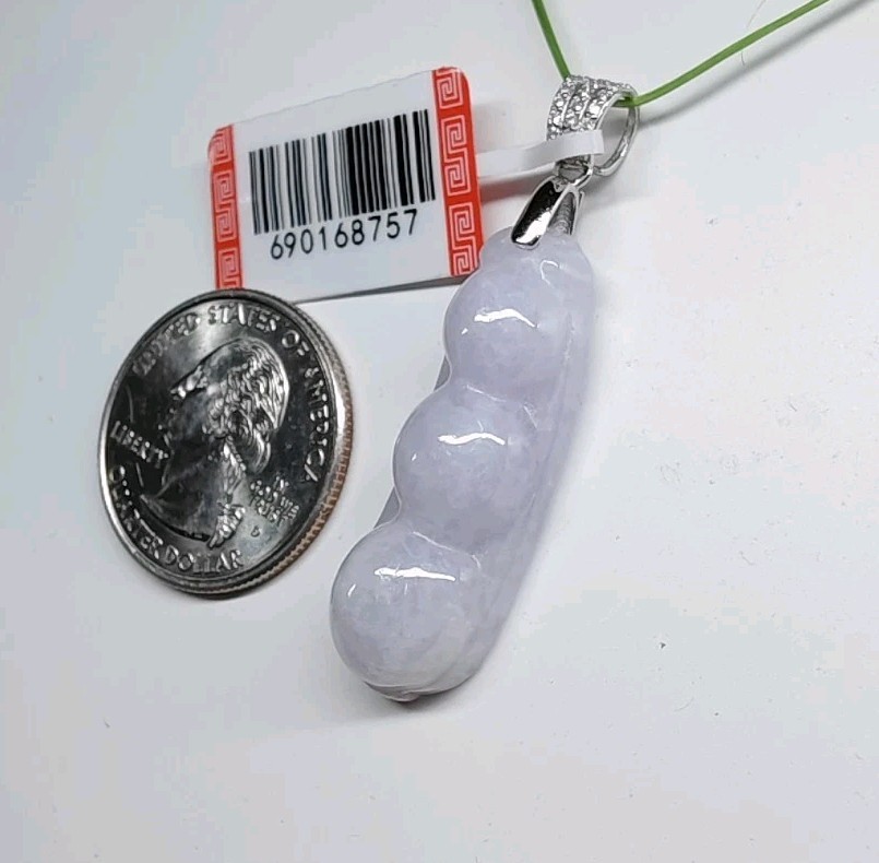 Certificate Jade Gourd Pendant Icy Purple Natural Jadeite Translucent紫色冰透玉葫芦翡翠A货