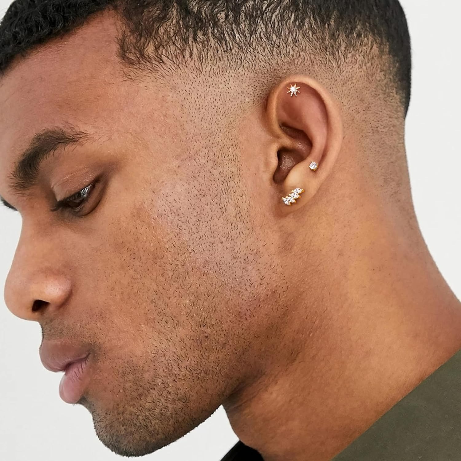 14K Gold Plated Hypoallergenic Sterling Silver Ear Studs for Sensitive Ears