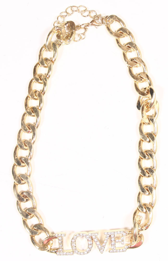 Women’s Fashion LOVE Statement gold necklace