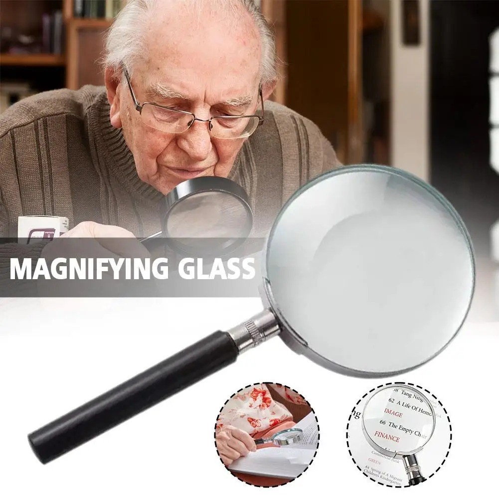 10X Magnifying Glass 10X Handheld Reading Magnifier – 50MM Large Magnifying