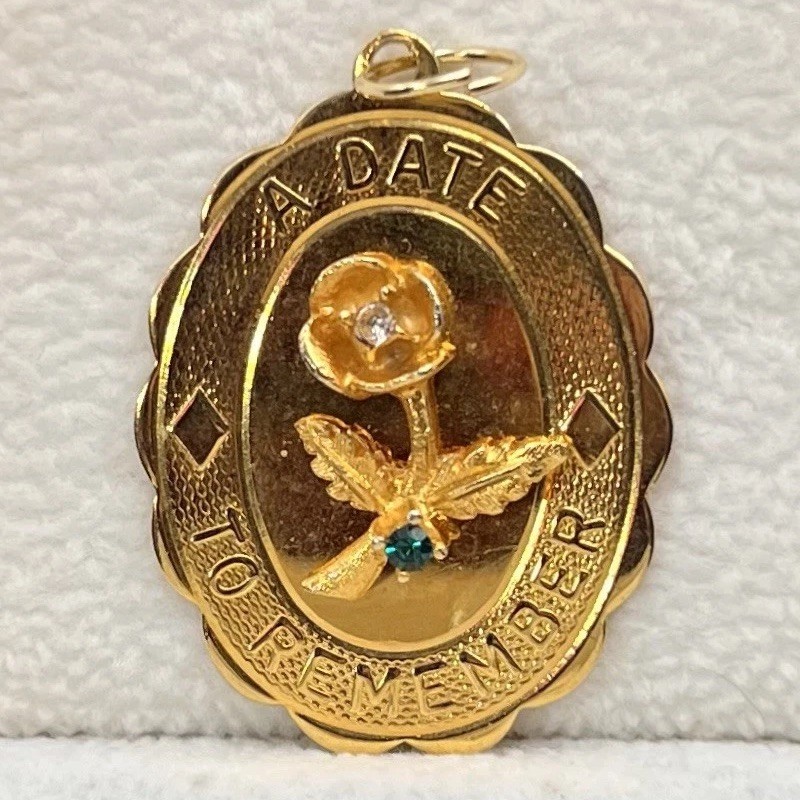 “Date to Remember” ROSE Vintage 1960s HOBCO House of Borvani for Charm Bracelet