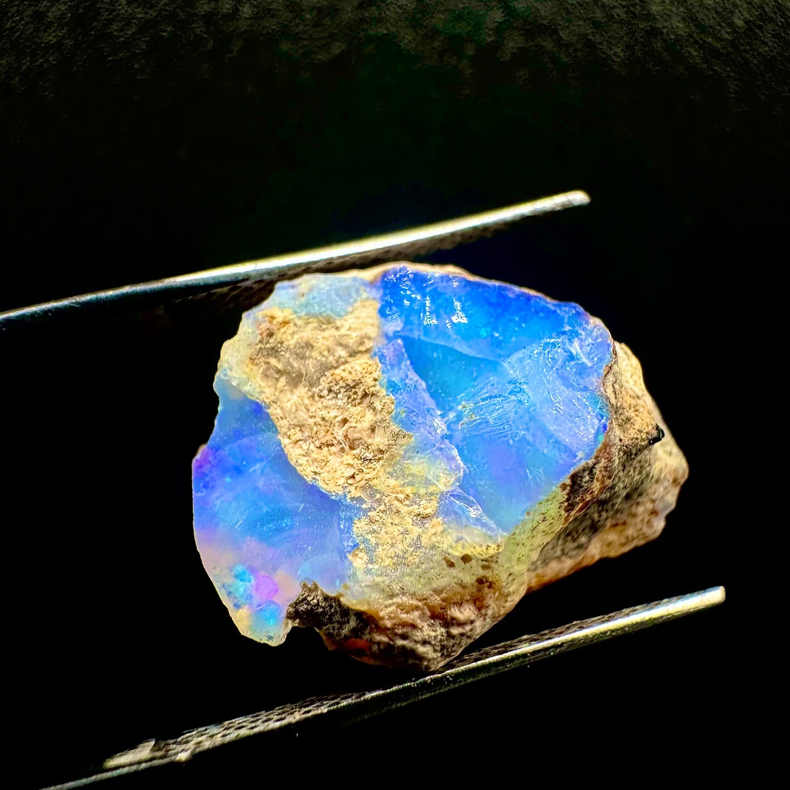13 CTS Natural Ethiopian Opal Rough, Crystal Raw Welo Fire Opal Rough Gemstone