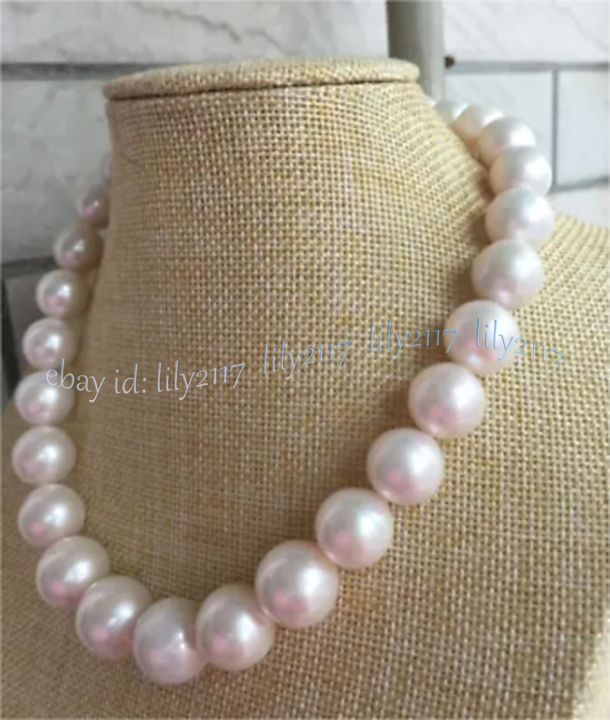 Huge 12-14mm Genuine Natural Round South Sea White Pearl Necklace 14-36 inches