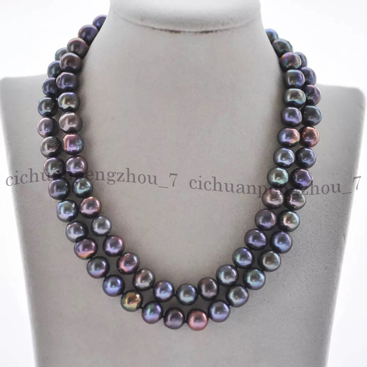 Natura 8-9mm Green South Sea Freshwater Baroque Pearl Necklace 18-100” AA