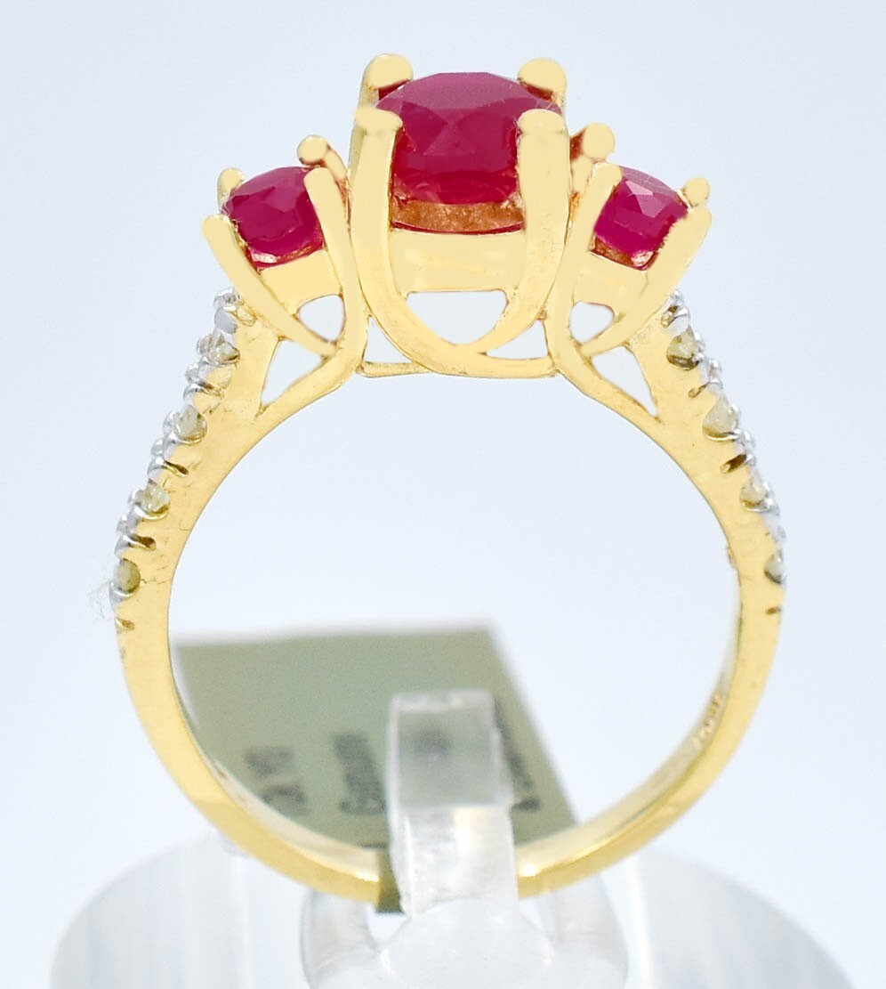 GENUINE 1.86 Cts RUBY & DIAMOND RING 10K SOLID GOLD – Free Appraisal Service