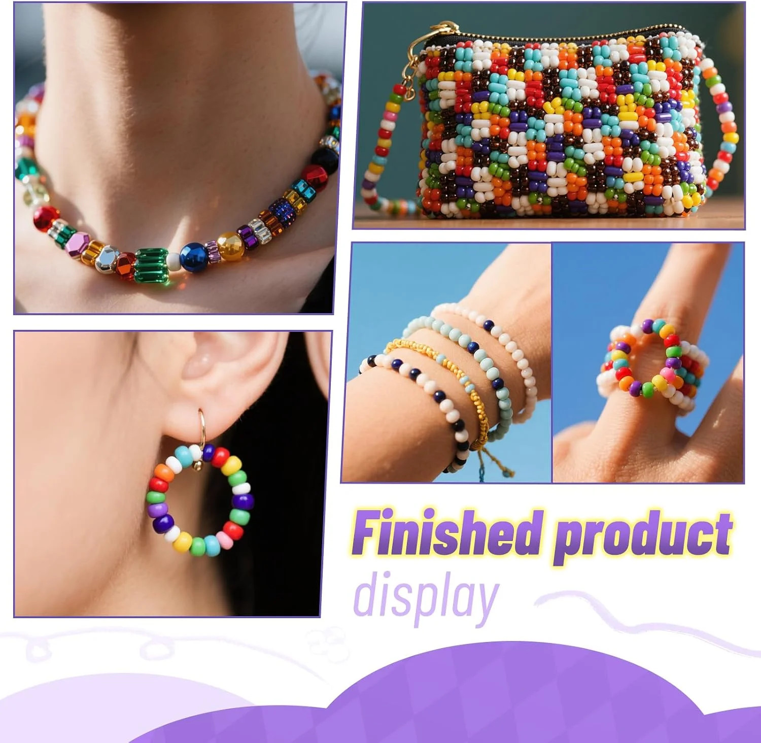 6 Rolls Bracelet String for Bracelet Making,0.4mm,0.5mm,0.6mm, 0.7mm, 0.8mm,1mm