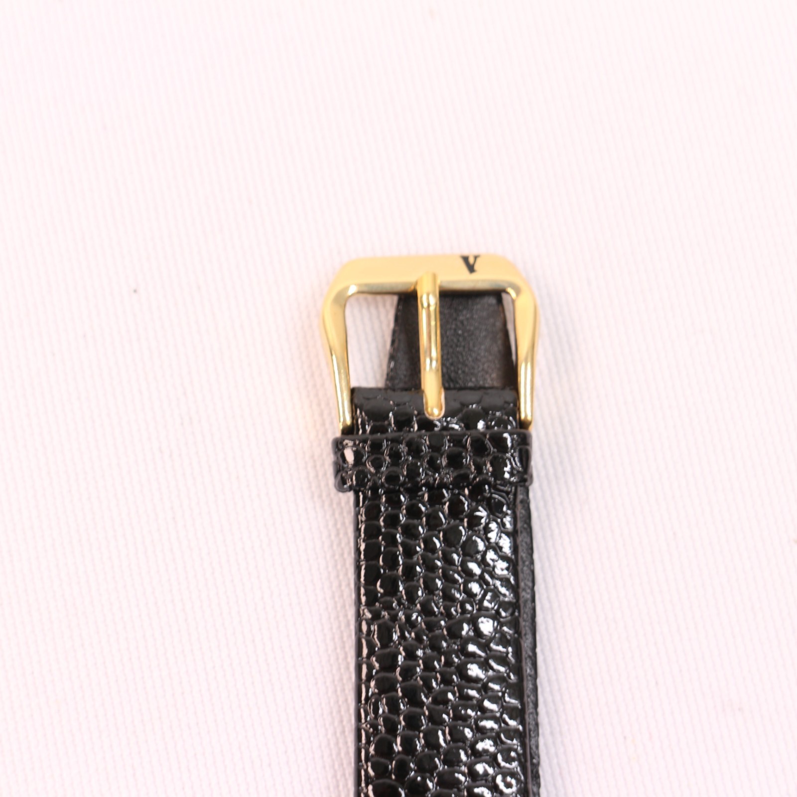 Vintage 1980s VALENTINO Roberto New Old Stock Tank Gold Plated Quartz 25mm Watch