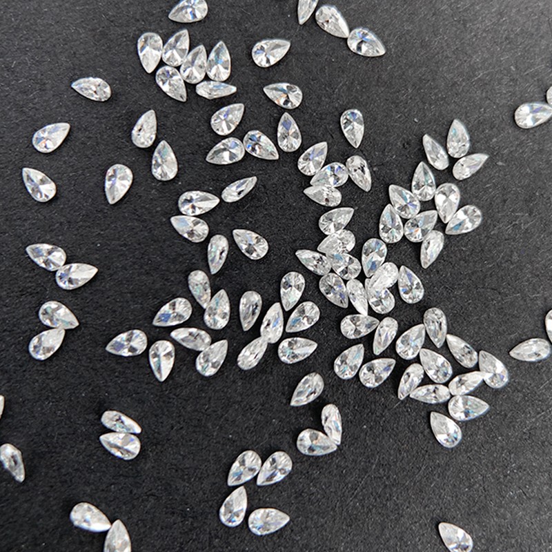 Small Size 1.5×3-3x5mm Pear Cut 1ct Moissanite Stone GRA VVS1 D Color Wholesale