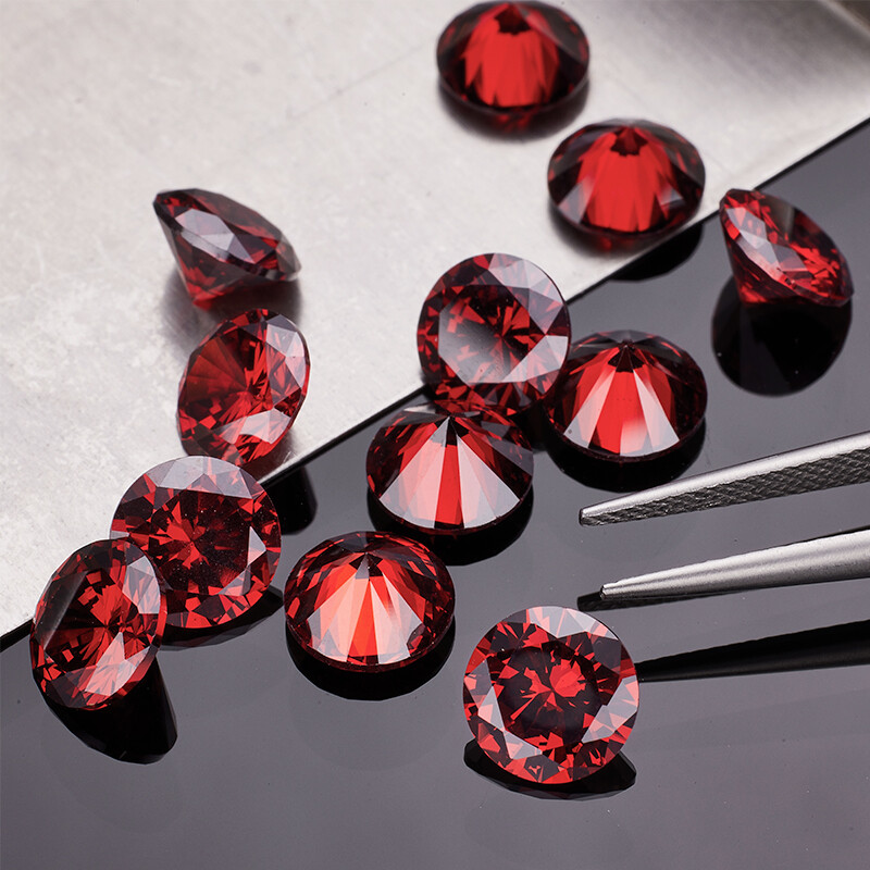3MM~15MM Garnet Red Color Cubic Zirconia Stone Loose CZ Gemstone AAAAA Wholesale