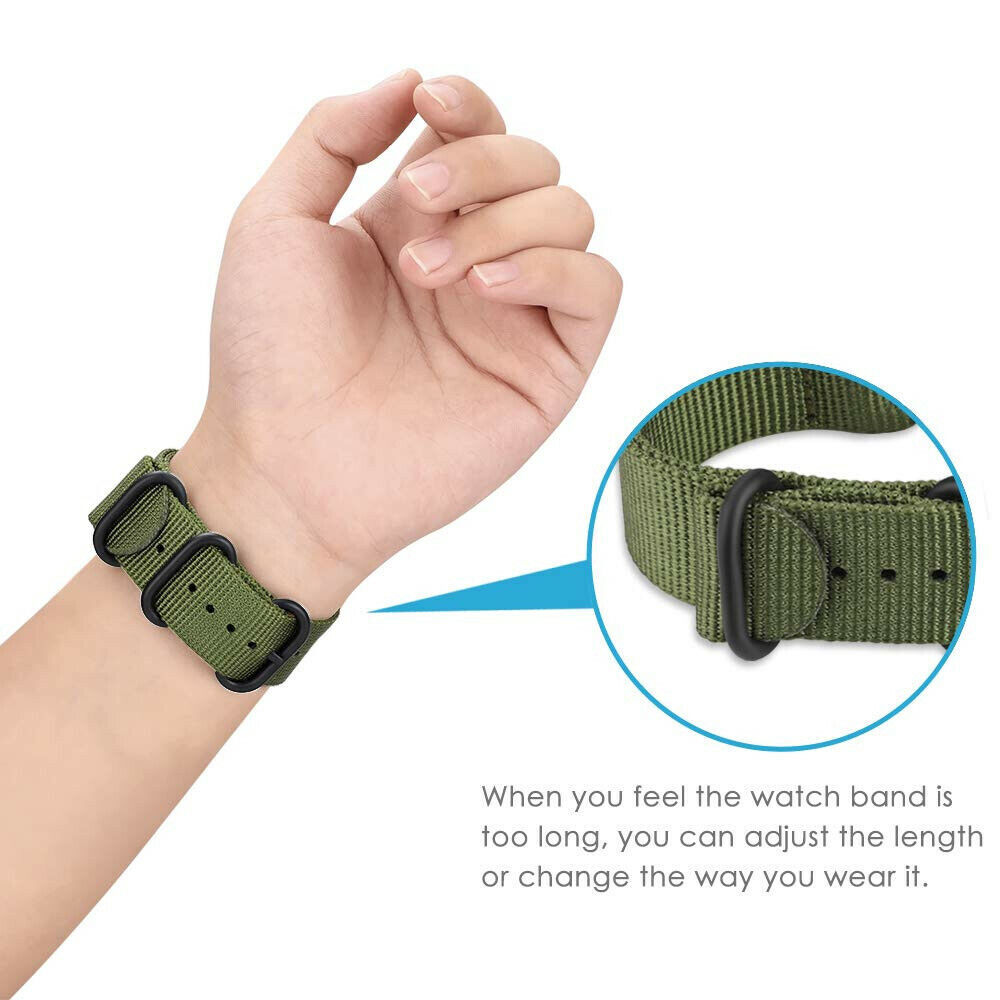 18mm 20mm 22mm 24mm Ballistic Durable Military Nylon Wrist Watch Band Strap