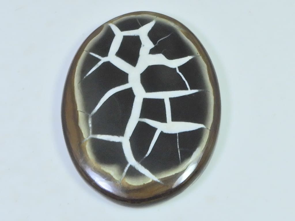 87Cts.Natural Septarian Gronates Oval Cabochon Loose Gemstone 34X46X05 MM
