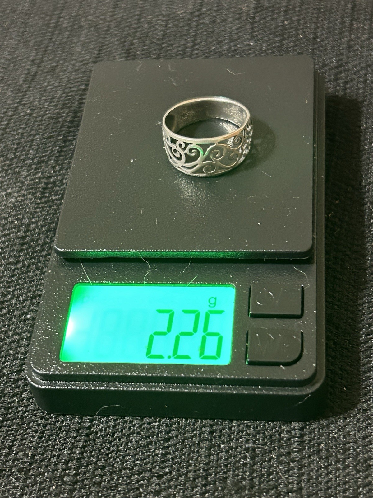 Vintage NF 925 Thailand Sterling Silver Scroll Filigree Band Ring Size 6