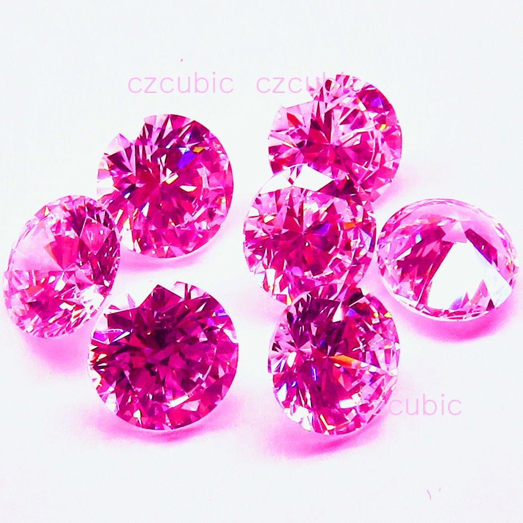 PINK CUBIC ZIRCONIA 3.00 MM to 5.00 MM ROUND WHOLESALE CZ AAAAA QUALITY U.S