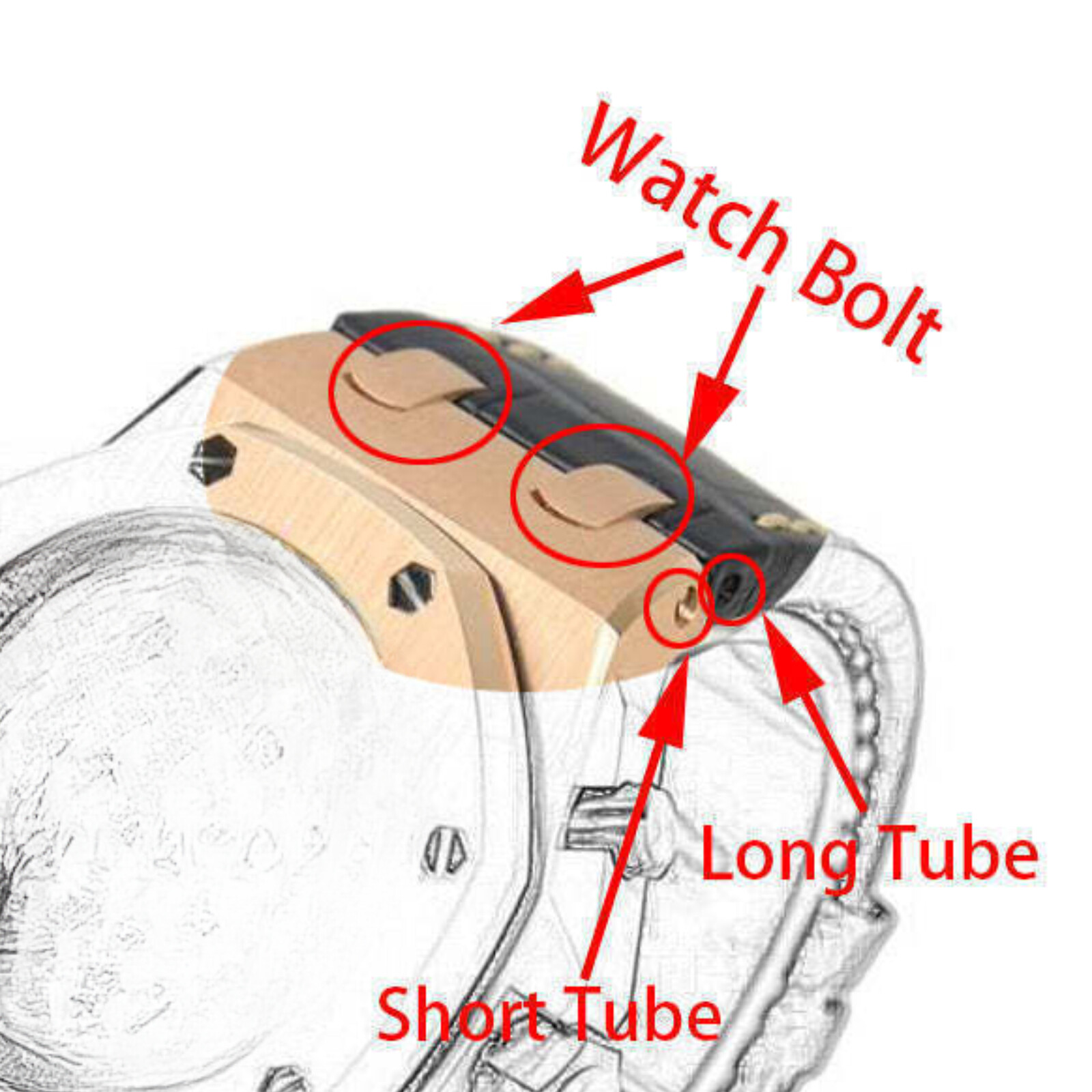 Strap Connector Link Kit for Audemars Piguet Royal Oak Offshore 42mm Watch