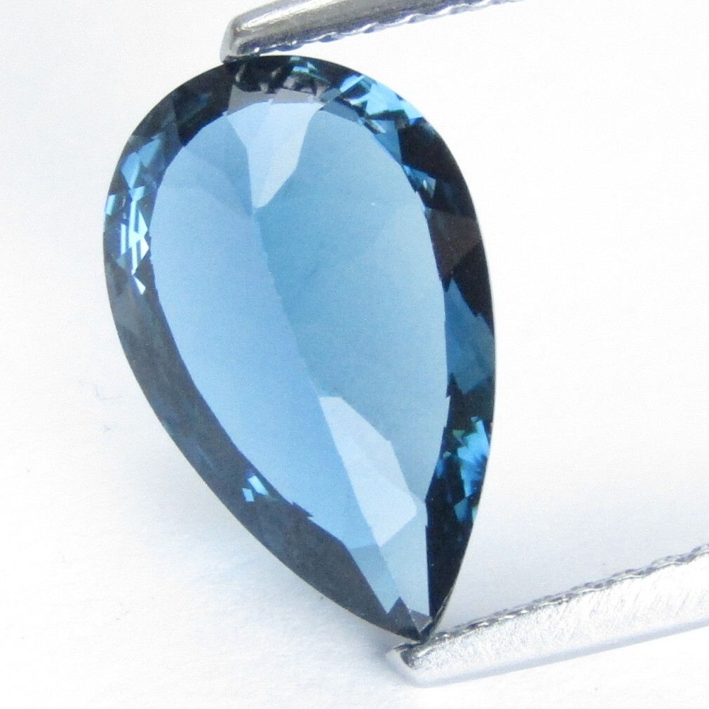 3.07Cts Stunning Natural London Blue Topaz 12.1×7.5x5mm Pear Cut Loose Gemstone