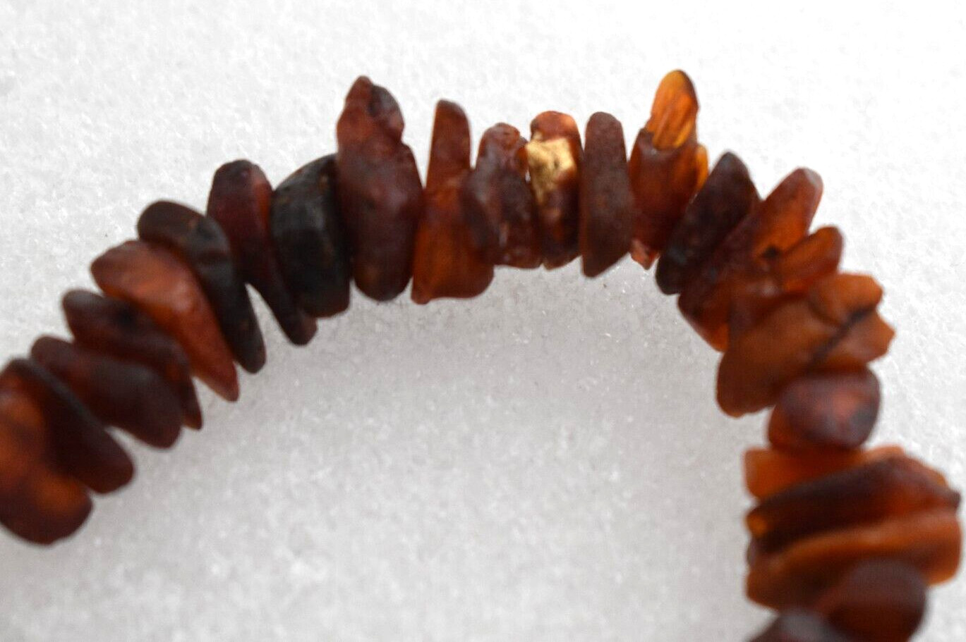 Copenhagen Denmark Naturbernstein Genuine Amber Raw Bead Bracelet GTE RAV