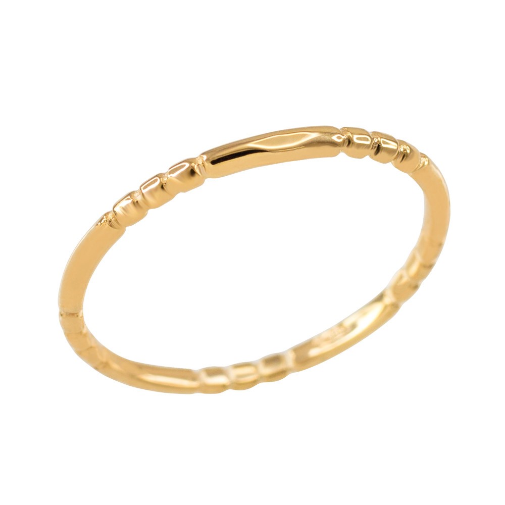 Gold 1.3 mm Beaded Knuckle Band Ring (Available in Yellow/Rose/White Gold)
