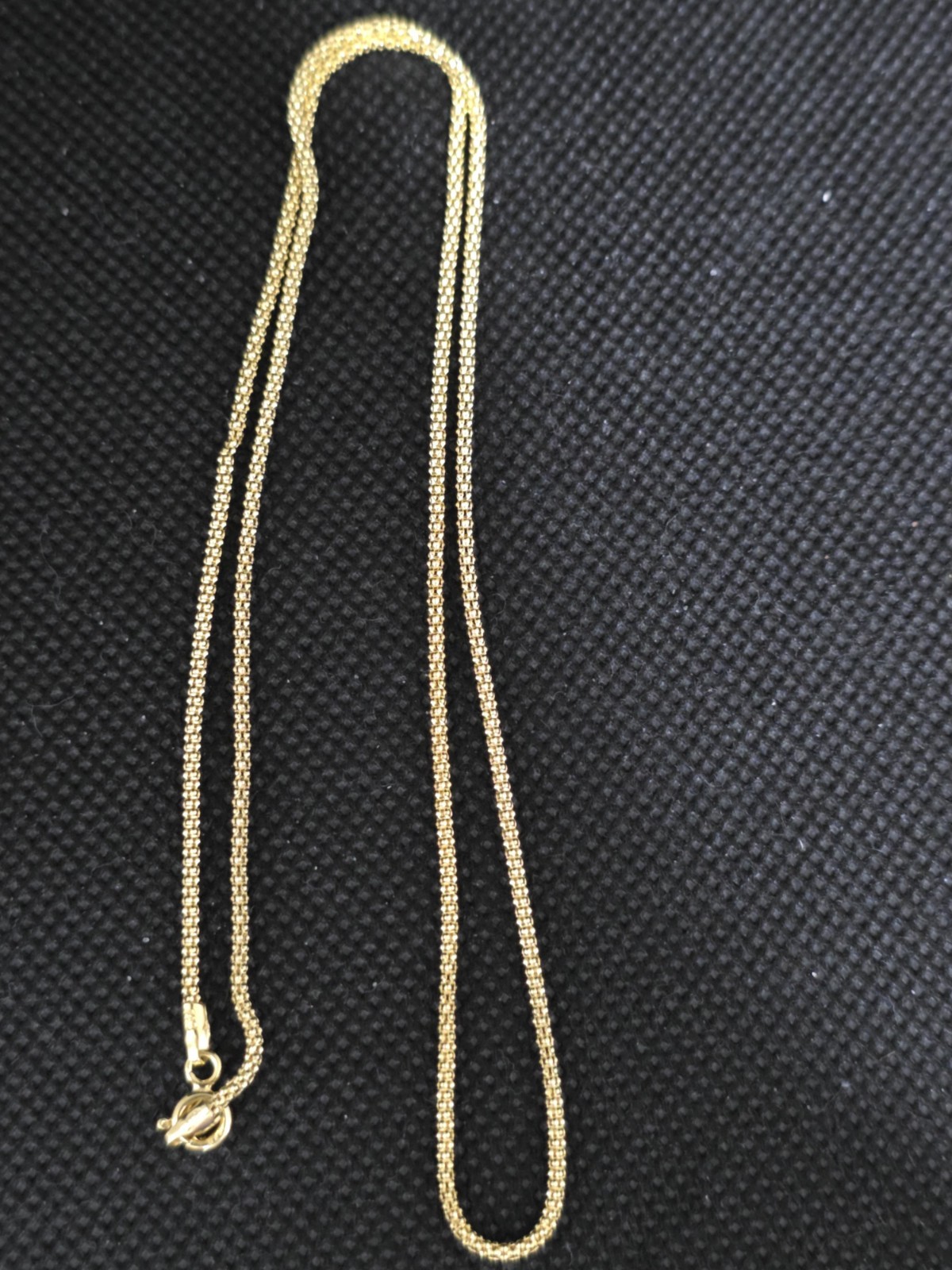 Designer Gold Vermeil Popcorn Chain Necklace 925 Sterling Silver 18″ 1.75mm