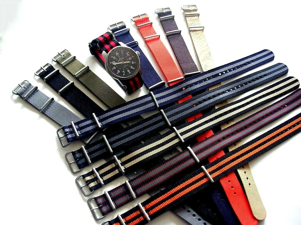 22mm Tan NATO G10 Ballistic nylon watchband strap 2 pak MoD RAF Bonded IW SUISSE