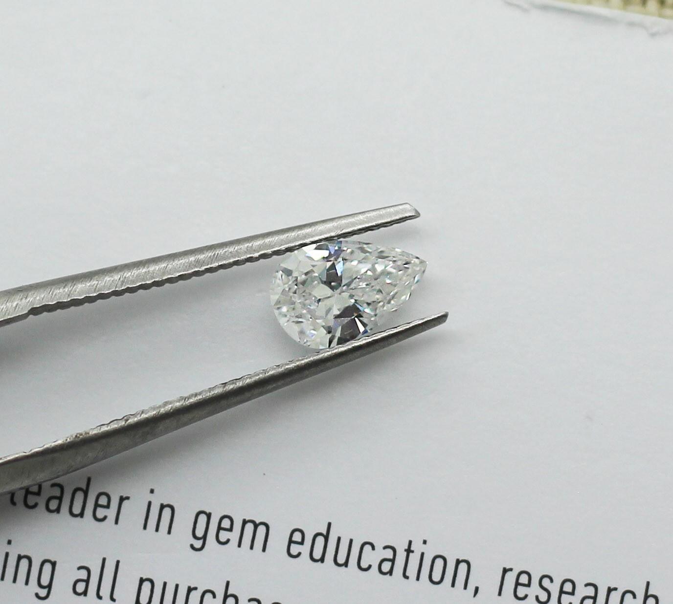 GIA Certified 0.66ct J/SI2 Laser Inscribed Pear Brilliant Cut Loose Diamond